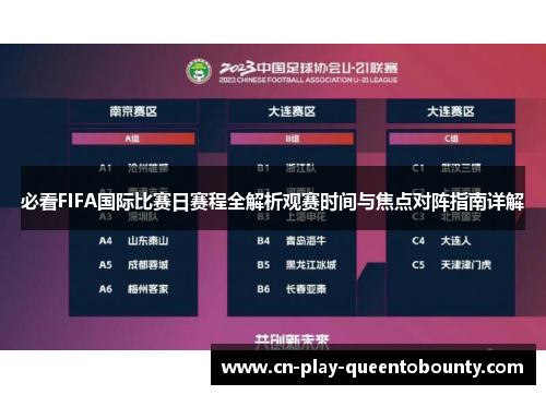 必看FIFA国际比赛日赛程全解析观赛时间与焦点对阵指南详解 必看FIFA国际比赛日赛程全解析观赛时间与焦点对阵指南详解