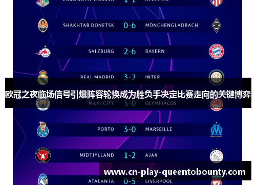 欧冠之夜临场信号引爆阵容轮换成为胜负手决定比赛走向的关键博弈 欧冠之夜临场信号引爆阵容轮换成为胜负手决定比赛走向的关键博弈
